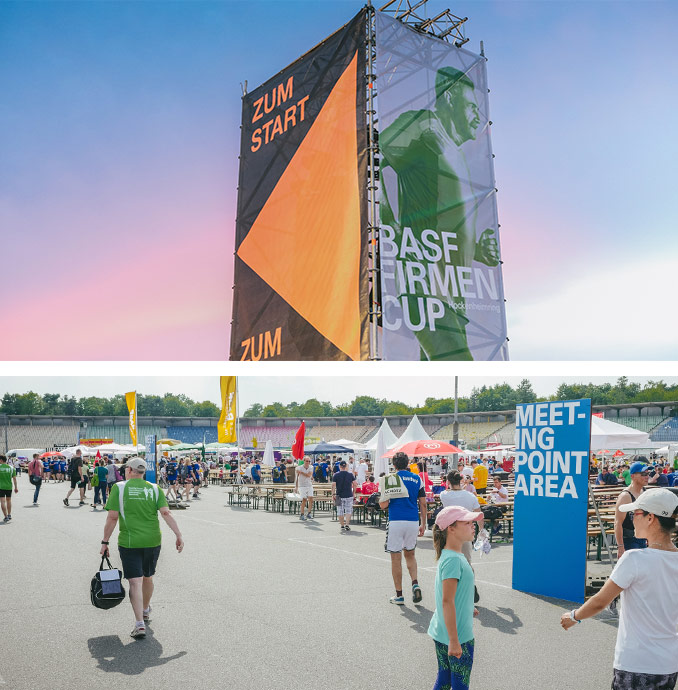 Meeting-Point-Area beim BASF FIRMENCUP